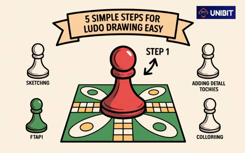 ludo drawing easy